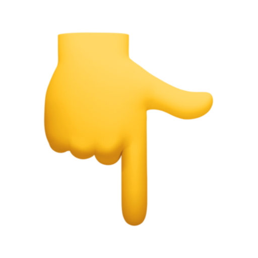 emoji de dedo para baixo
